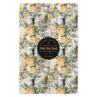 Gold Ephemera Vintage Soap Wrap Paper - Satin