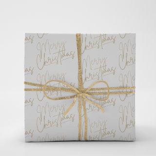 Gold Faux Foil Merry Christmas White  Sheets