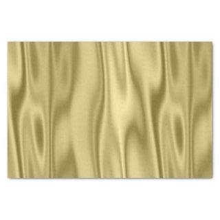 Gold Faux Satin Fabric in Folds Tissue Paper