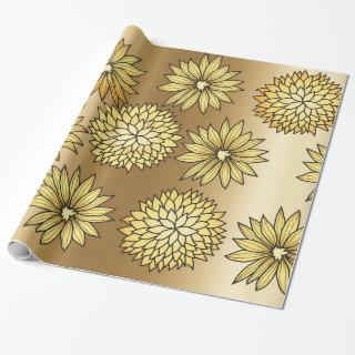 Gold Flowers Pattern