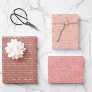 Gold Foil Brackets with Pink Colored Backgrounds   Sheets