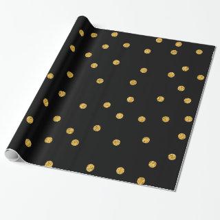 Gold Foil Confetti Black