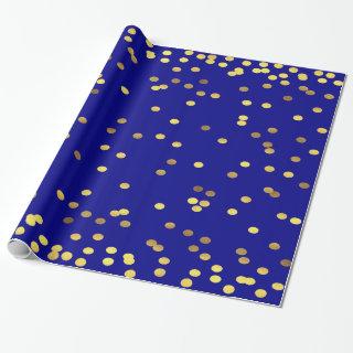 Gold Foil Confetti Blue
