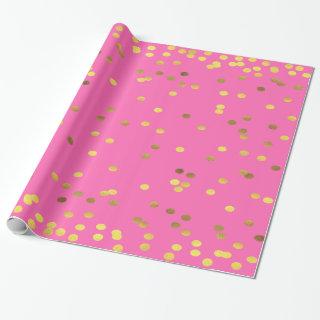 Gold Foil Confetti Hot Pink