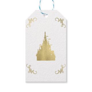 Gold Foil Princess Castle Storybook Wedding Gift Tags