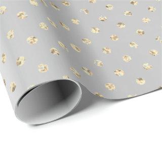 Gold Foxier Confetti Small Polka Dots Silver Gray