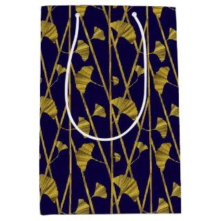 gold ginkgo medium gift bag