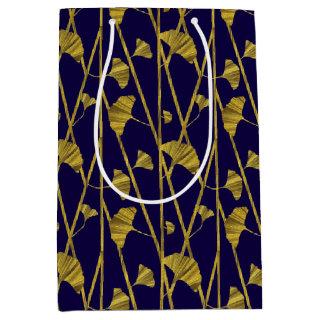 gold ginkgo medium gift bag