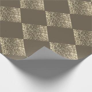 Gold Glitter Brown Abstract Chic