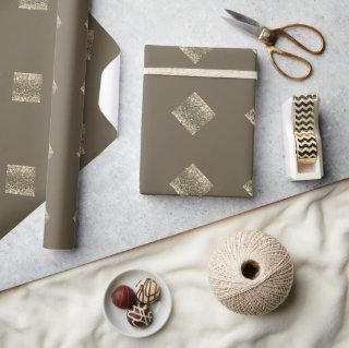 Gold Glitter Brown Abstract Chic