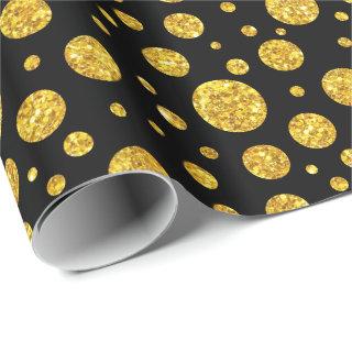 Gold Glitter Circles Pattern
