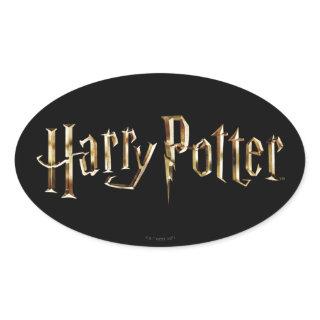 Gold Harry Potter Logo Oval Sticker