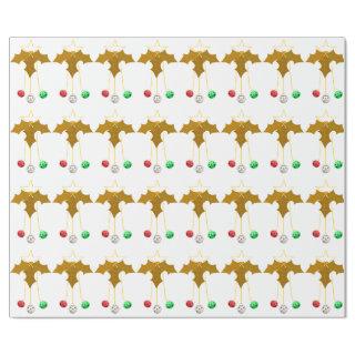 Gold Holly Jingle Bells White