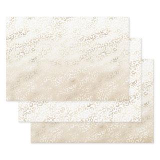 Gold Leopard Print Khaki Cream Beige Watercolor  Sheets