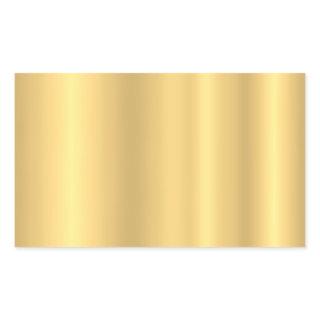 Gold Look Add Your Text Elegant Blank Template Rectangular Sticker