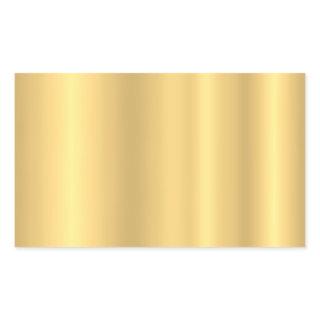 Gold Look Add Your Text Elegant Blank Template Rectangular Sticker