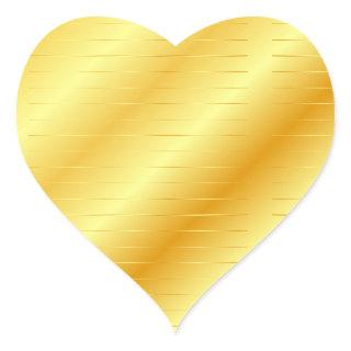Gold Look Elegant Modern Blank Template Golden Heart Sticker