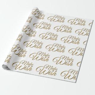 Gold Make a Wish Birthday