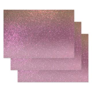 Gold Mauve Purple Sparkly Glitter Ombre Gradient  Sheets