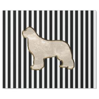 Gold Newfoundland Dog Gift Wrap