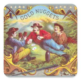 Gold Nuggets Antique Cigar Label