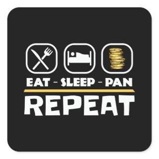 Gold panning prospecting East Sleep Pan Repeat Square Sticker