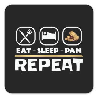 Gold panning prospecting East Sleep Pan Repeat Square Sticker