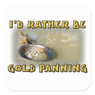 Gold Panning Square Sticker