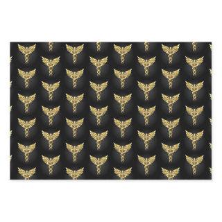 Gold Polygonal Symbol Caduceus  Sheets