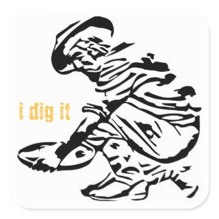 Gold Prospector Square Sticker