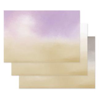 Gold Purple Clay Ombre Watercolor  Sheets