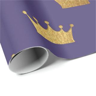 Gold Royal Purple Plum  King Crown Heraldic Prince