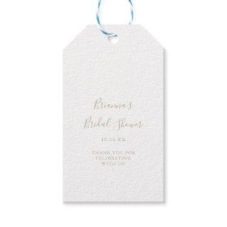 Gold Simple Minimalist Bridal Shower Gift Tags