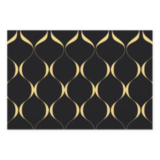 Gold, simple, modern, luxurious wavy graphic  sheets