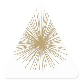 Gold Sputnik Starburst Triangle Sticker