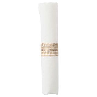 Gold squares graphic rough edges modern event  napkin bands