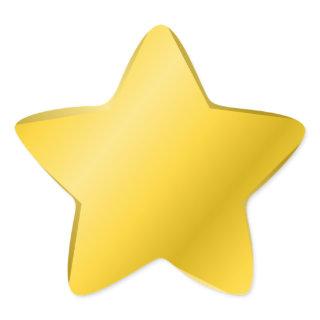 Gold star award star sticker