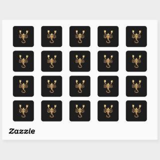 Gold Tone Scorpio Scorpion Symbol Zodiac Sticker