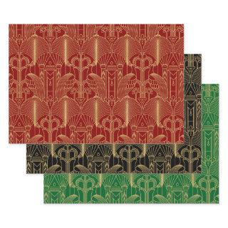 Gold tones Art Deco pattern  Sheets