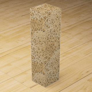 Gold water droplets wine box