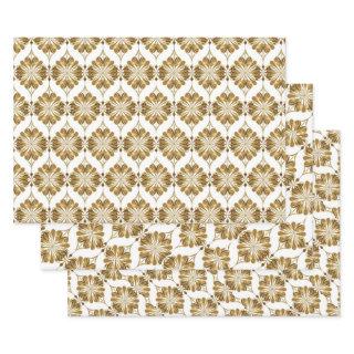 Gold White AI Art  Sheet Set