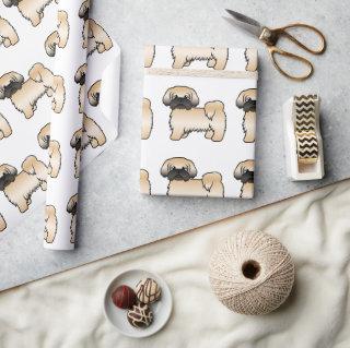 Gold With Black Mask Shih Tzu Cartoon Dog Pattern