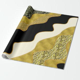 Golden Abstract Wave Modern Gold Glam Trendy
