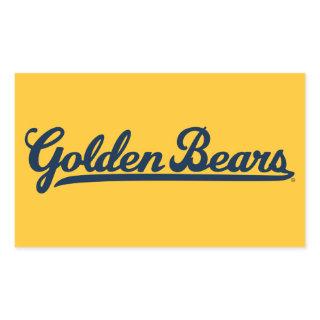 Golden Bears Blue Script Rectangular Sticker