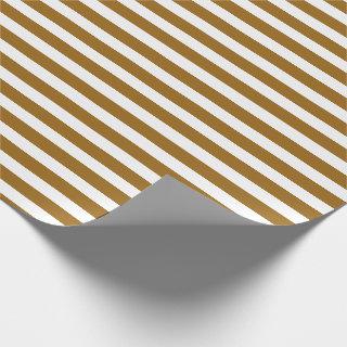 Golden Brown White Simple Horizontal Striped