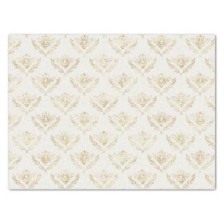 Golden Bumble Bee with a Crown Pattern Tissue Paper
