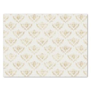 Golden Bumble Bee with a Crown Pattern Tissue Paper