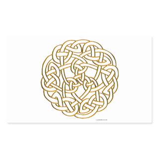 Golden Celtic Knot Rectangular Sticker