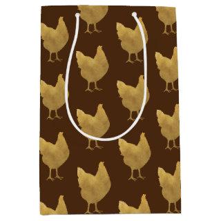 Golden Chickens Medium Gift Bag