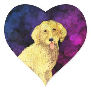 Golden Doodle Heart Sticker